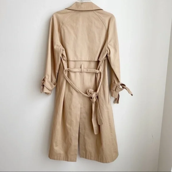 TopShop tan trench coat size US 2